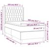 3132843 vidaXL Lit à sommier tapissier et matelas Gris clair 100x200cm Velours