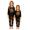 Halloween Familien-Partner-Pyjama-Set Langarm-Oberteil und Hose mit Halloween-Kürbis-Design Bequeme Nachtwäsche