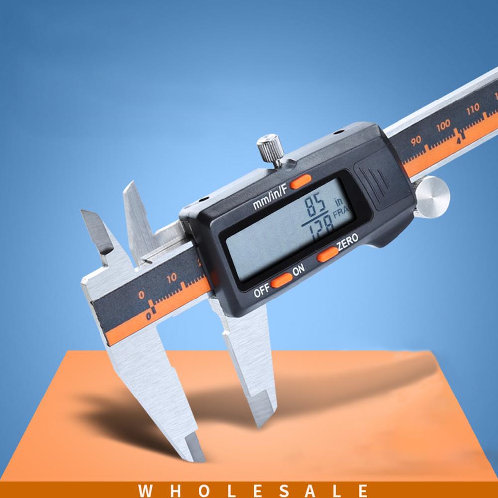 Digital Caliper Stainless Steel Electronic Measuring Tool Precision Fractional Measurements with Large LCD Vernier Caliper