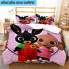 3PCS Bunny's Cozy Hug 3pcs Bedding,Including 3PCS Duvet Cover And 2pcs Pillowcases Perfect for Christmas,Ideal for Bedroom, Dormitory