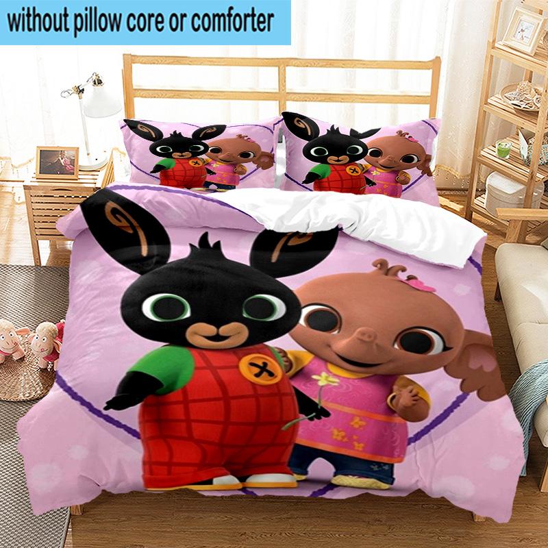 3PCS Bunny's Cozy Hug 3pcs Bedding,Including 3PCS Duvet Cover And 2pcs Pillowcases Perfect for Christmas,Ideal for Bedroom, Dormitory