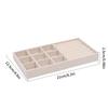 Simple Beige Grey Square Velvet Jewelry Storage Tray Display Ring Bracelet Necklace Storage Box Showcase Drawer Organizer Trays
