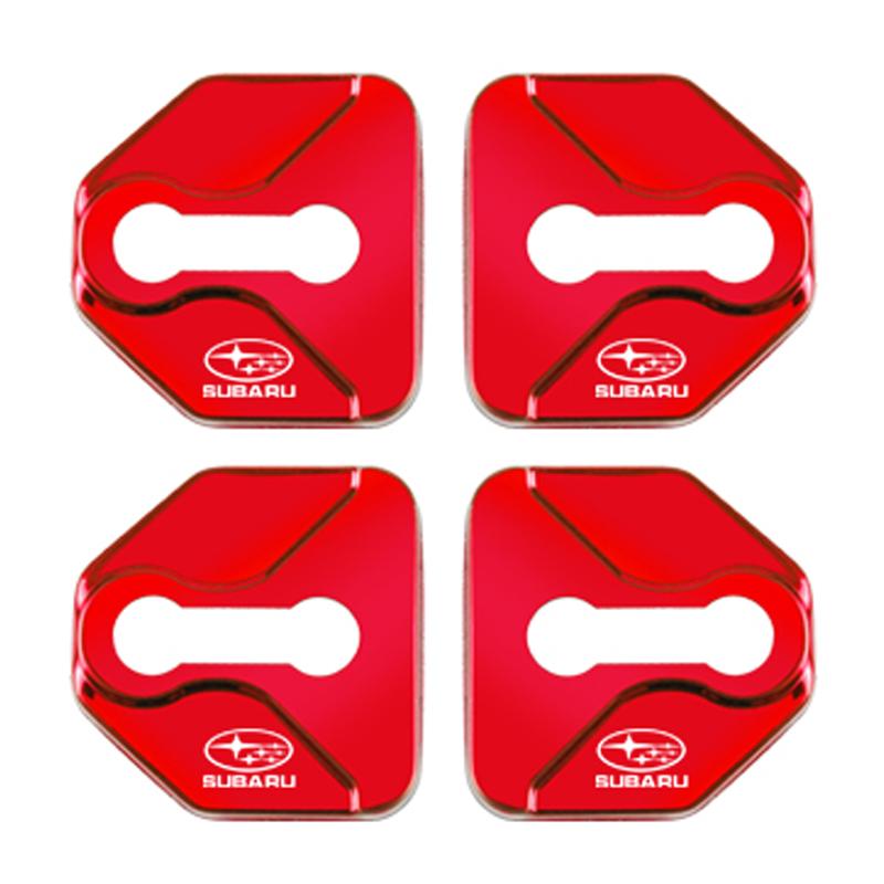 4pcs Car Styling Door Lock Cover Lock Protective Cover Shell Accessorie For Subaru STI XV Forester BRZ Outback Smart Legacy WRX kju0