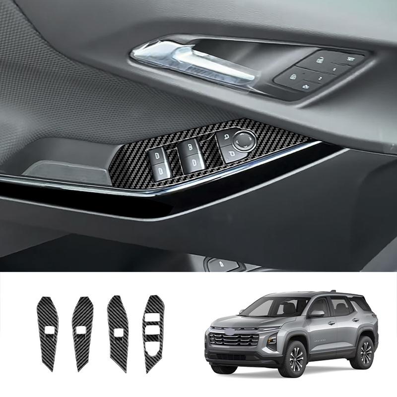Car Interior Door Window Lift Control Switch Button Panel Frame Trim Cover Sticker For Chevrolet Equino 2025 LHD Accessories