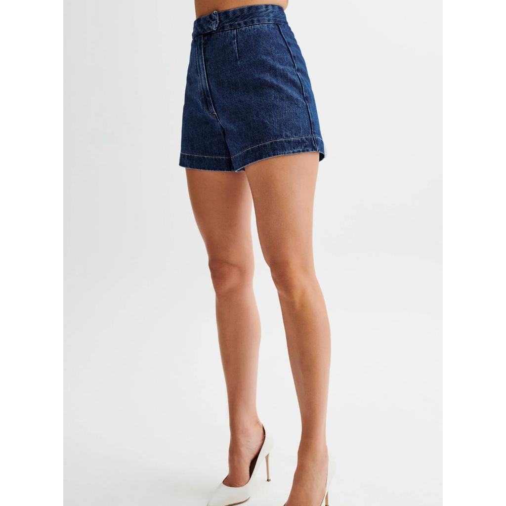 Spring/Summer Fashionable and Casual Sleeveless High - Waisted Denim Set for Women - Button - Down Sleeveless Vest with Pockets + Shorts