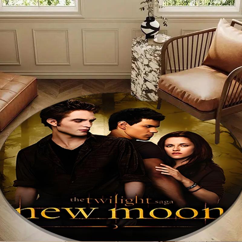 Eclipse Twilight vampire Round Rug for Livingroom,Bedroom, Palyroom, Chair Rug, Area rug, Circle Carpet, Large Size Fan Christmas gift