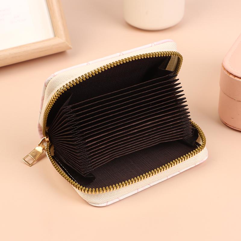 Cute Women'S Short Wallet Brief Purse For Women Card Wallet Pu Girls Students Pocket Zipper Key Bag Cartoon Handbag Card Holder
