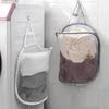 Bathroom Household Foldable Dirty Clothes Basket Laundry Storage Bag Dirty Clothes Towel Mesh Organizer Bag Wall Hanging Basket