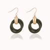 Geometric Wooden Hoop Earrings For Women Summer Fashion Minimalist Jewelry