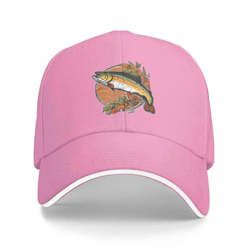 Trout Fishing Baseball Cap Snapback Dad Hat Hat Womens Beach Outlet 2025 Mens