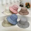 2026 Korean Style Women's Pleated Bucket Hat: Japanese-Inspired, Face-Slimming, Sun Protection, Versatile & Lightweight