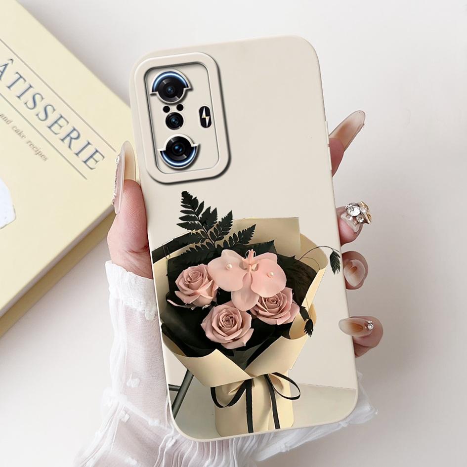 

For Xiaomi Poco F3 F 3 GT Case Fashion Flower Space Cartoon Soft Silicone Lens Protective Cover For Xiaomi Poco F4 F 4 GT Bumper Poco F3