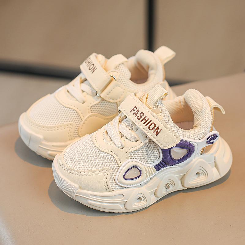 Fashion Girl Shoes New Spring Versatile Kids Shoes Casual Simple Comfort Boy Shoe Soft Sole Anti Slip LED Light Child Sneakers