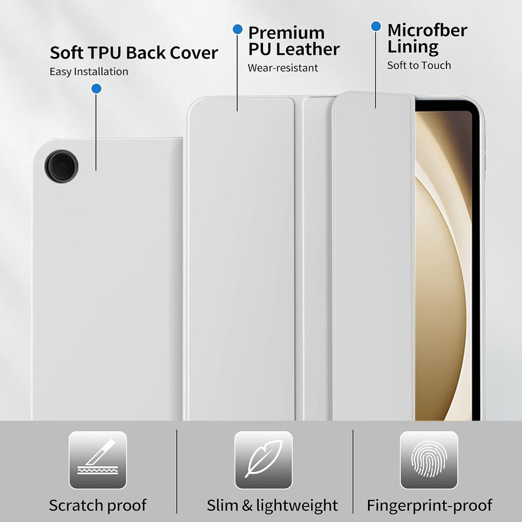 For Samsung Galaxy Tab A11 Plus Case 11-inch TPU Tri-fold Flip Magnetic Stand Funda For Galaxy Tab SM-X230 X236 X226B Cover