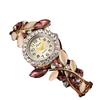 Orologio da Donna Diamanti di Lusso Bracciale in Cristallo in Lega Orologio da Polso a Fiori Elegante Orologio Femminile Orologi Bracciale al Quarzo con Strass