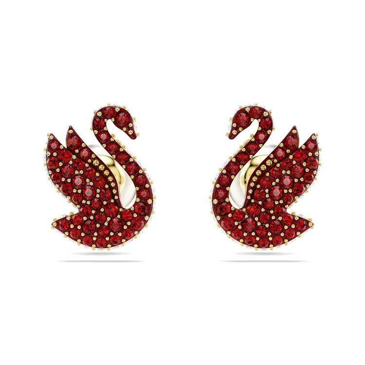 

Swarovski Swan Embedded Decoration Imitation Crystal Gold-Plated Imitation Pearl Earrings Women earrings Red 5677597 Box (Random Color)