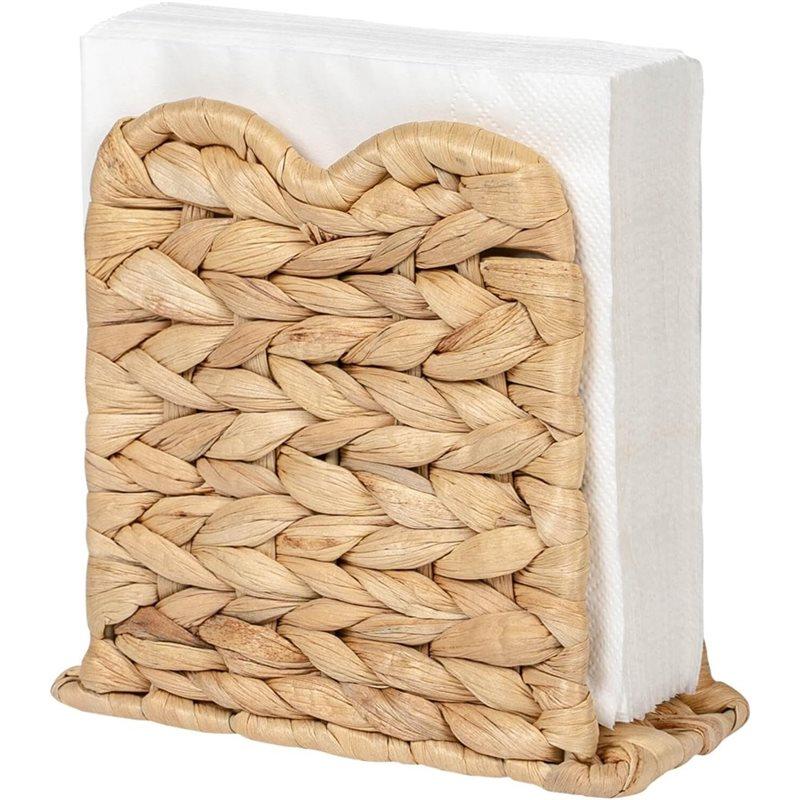 Premium-Rustic Boho-Wicker Rattan Napkin Holder For Kitchen For Table, Bar, Coffee For Table-Farmhouse Style Paper Holder Home D