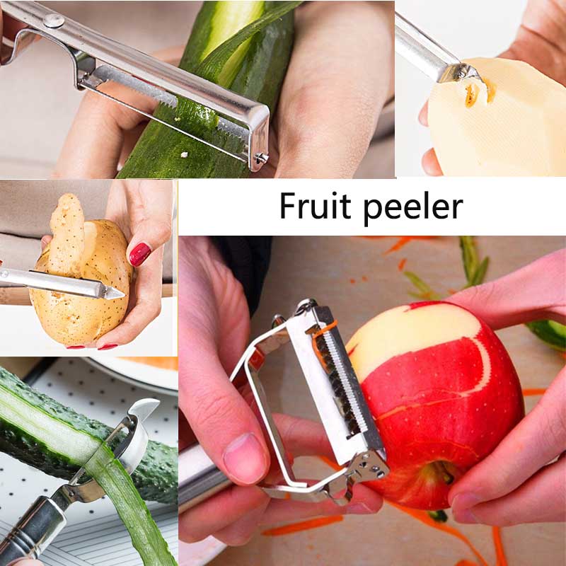 Multi-function Vegetable Peeler Stainless Steel Fruit Grater Multifunction Carrots Celery Potatoes Cutter Rustproof Kitchen Tool