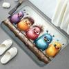 Fun Cat Penguin Bathroom Door Mat Anti Slip Floor Mat Absorbent Long Carpet Suitable for Bathrooms Kitchens Indoor Spaces
