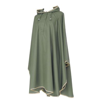 Umbrella Piping Rain Poncho 1600 Teflon Coating [Leven] Maker's (khaki)