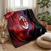 AC Milan Theme Blanket Soft Flannel Blanket Plush Throw Blanket Cozy Sofa Bed Blanket for Home Decor