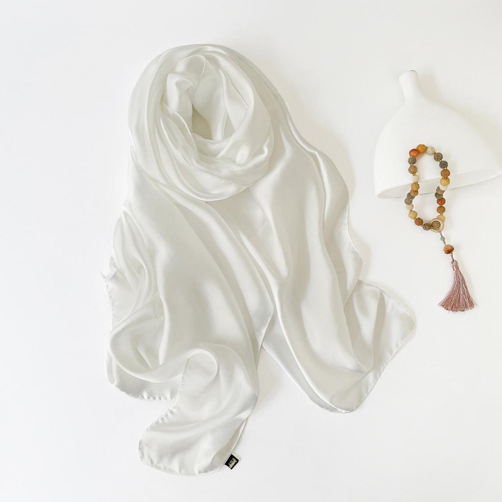 Solid Color Headscarf Long Scarf Women'S Silk Scarf Hot-Selling Scarf Scarf Shawl Multi-Purpose Hijab