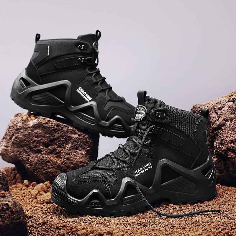 

Autumn 2025 Men s Tactical High-Top Waterproof Mountaineering Boots - Plus Size 46 Combat Footwear Size 42
