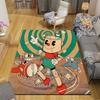 Tappeto Quadrato a Fantasia Flanella di Cuphead & Mugman, Tappeto da Area, Tappeto per Soggiorno Camera da Letto Divano Sala Giochi Decorazione, Tappetino Antiscivolo