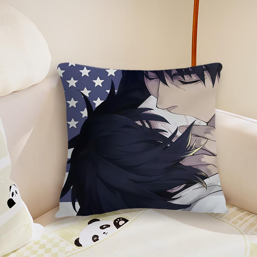 game art manga anime Slow Damage Towa cushion cover Plush Fabric Soft Double Sided Print Sofa Cushion Cover Throw Pillow Covers