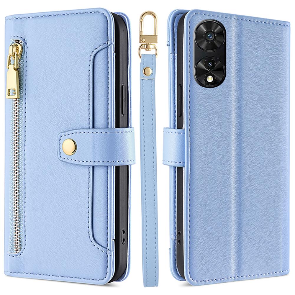 For TCL 505 Case PU Leather Bump Proof Cash Pocket Crossbody Phone Cover