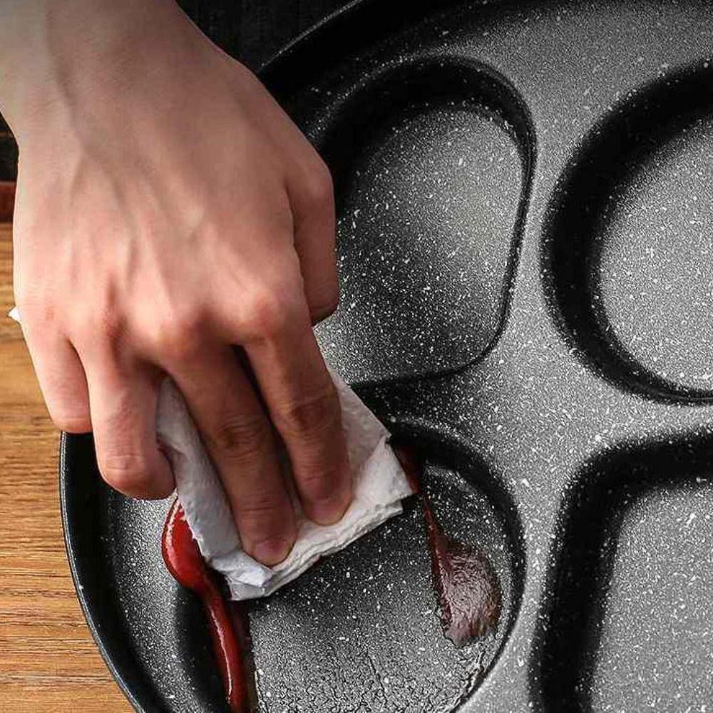 4 Grids Fried Egg Pan Non-stick Pancake Pan Hamburg Maker Divided Egg Skillet  Steak