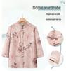 2026 Summer Women's Stand-up Collar Seven-Sleeve Chinese Style Top for Middle-Aged & Elderly