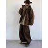 Unisex Retro Japanese Winter Cotton Jacket: College Style, Stand Collar, Loose Fit