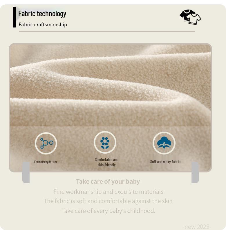 Jesień/Zima 2025 Dziecięcy Zestaw Polarowy w Stylu Koreańskim: Wygodna, przyjazna dla skóry bluza i spodnie dresowe dla dziewcząt i chłopców.