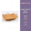 50Pcs Kraft Boat Tray Disposable Hotdog Boats Kraft Paperfood Packing Tray Snacks Disposable Kraft Paper Boat-Shaped Trays