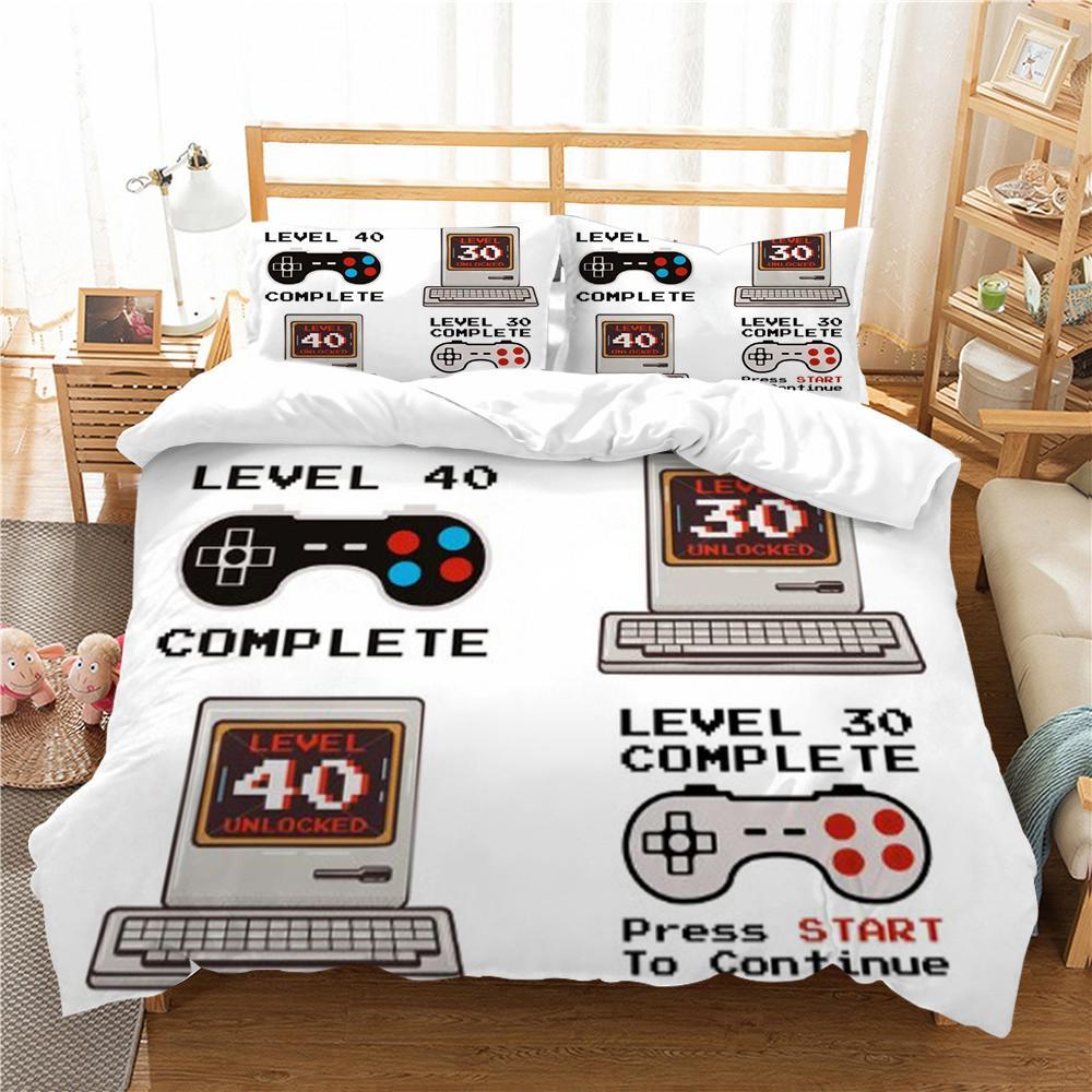 Gamer 3D Duvet Cover Comforter Bed Cover Set Home Decor Bedroom Soft Interesting Microfiber Quilt Cover
