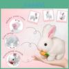 Plush White Bunny Toy With Moving And Sound Features For Kid And Teens