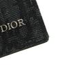 Used 10656 Saddle Vertical Card Holder 2ADCH169YKS_H03E 7946 Logo Metal Oblique Jacquard Black Men's from Japan