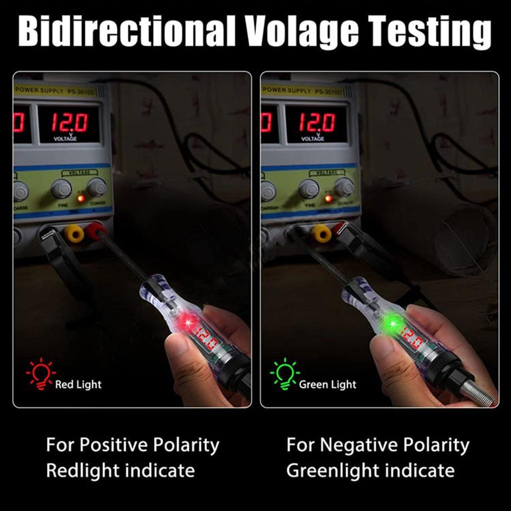 Auto Stromkreisprüfer Stift Digitalanzeige Spannungsprüfer Detektor DC5?90V für Fahrzeug