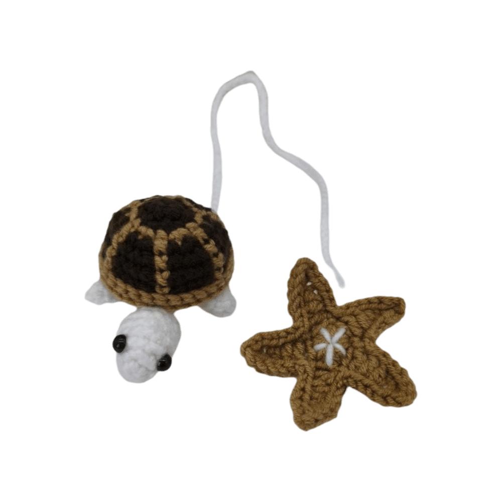 Multi-Purpose Crochet Turtle Handmade Curtain Tieback Creative Bag Hanging Charm Home Decoration