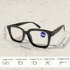 3 Pack Stylish Square Reading Glasses for Male Female Spring Hinge Blue Light Blocking Comfortable Fit Durable Construction