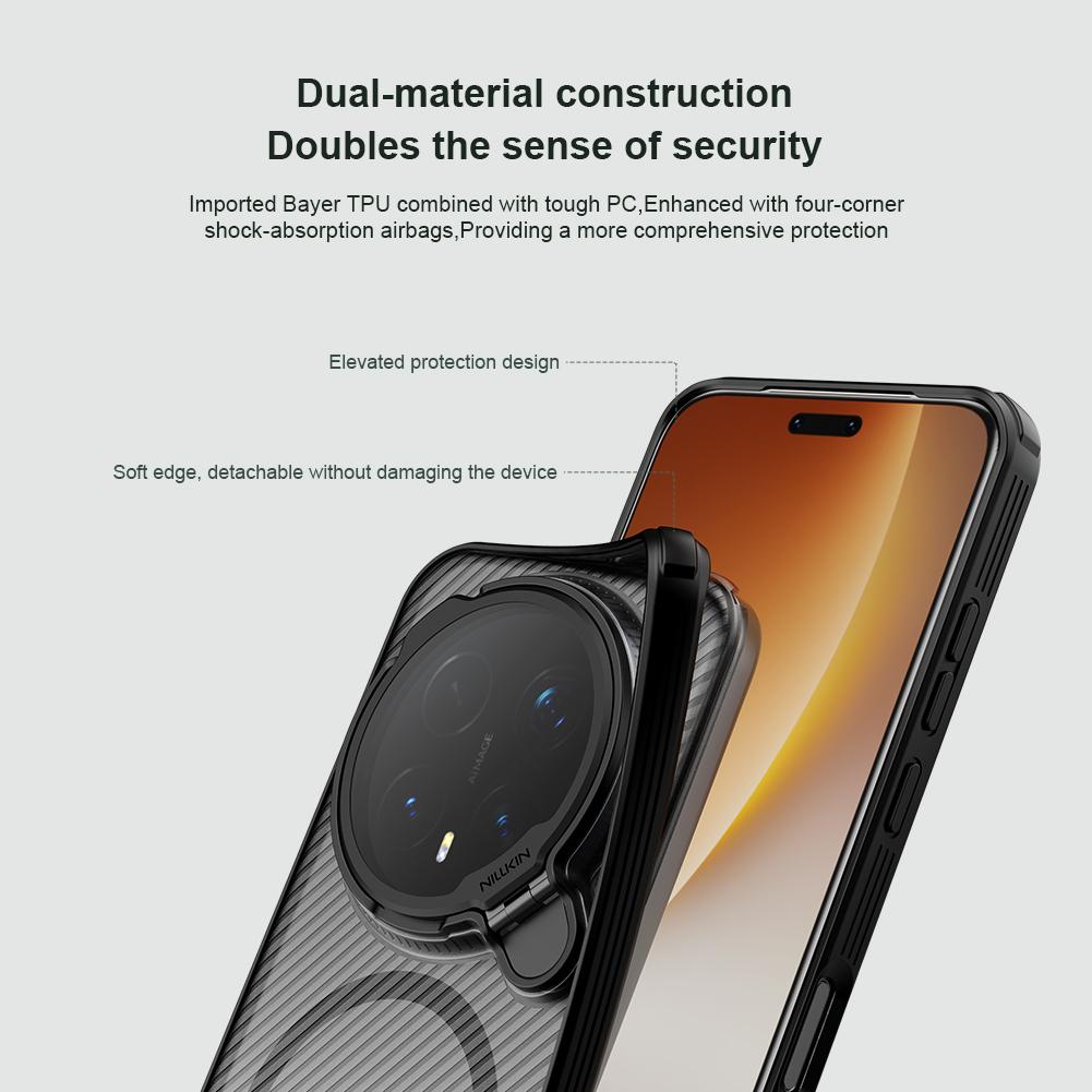 For Honor Magic 8 Pro Phone Case Nillkin CamShield Prop Magnetic Clear Version Hard PC+TPU Shell Shockproof Back Cover