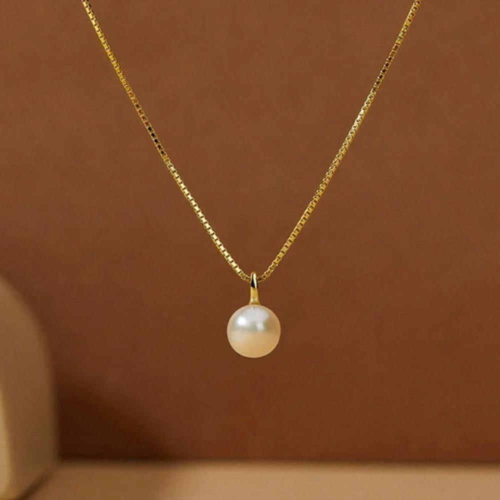 Elegant Simulated Pearl Women Pendant Necklace for Engagement Party Charming Accessories Fashion Daily Versatile Jewelry