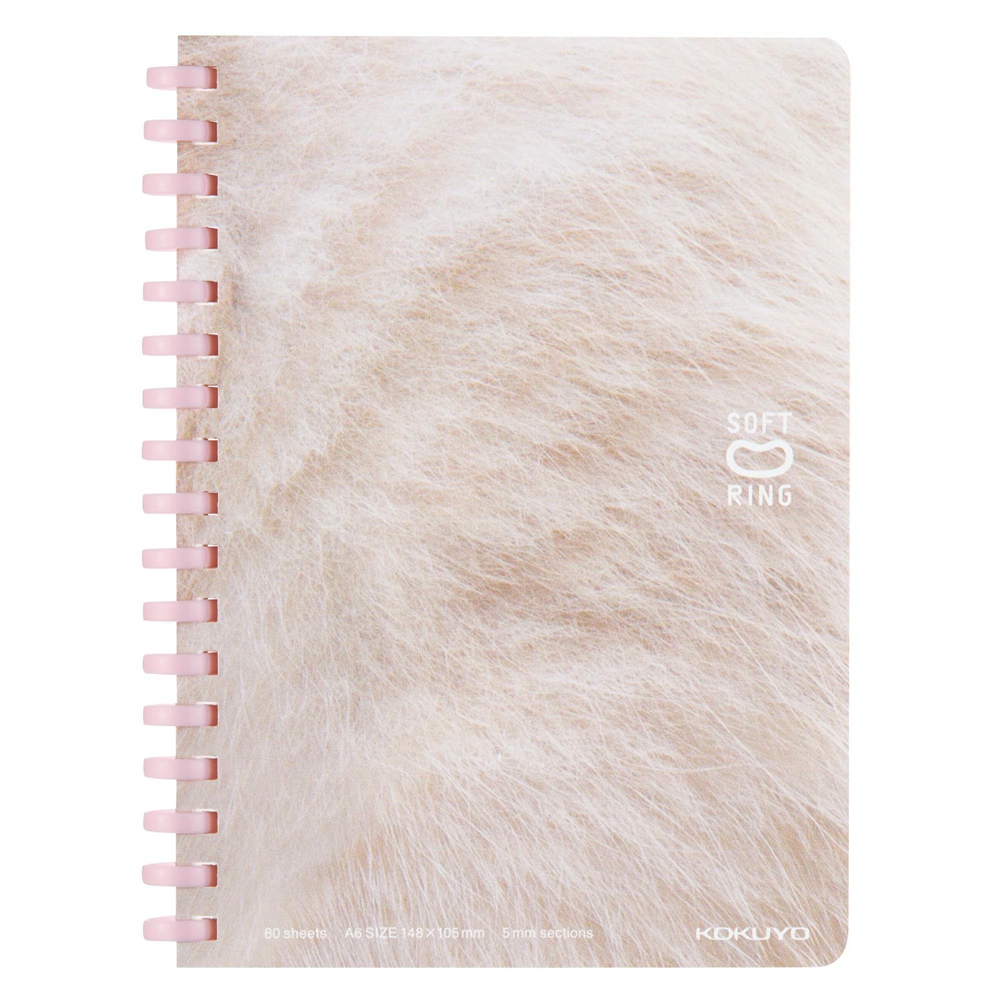 KOKUYO Soft Ring Notebook 10th Anniversary Squishy Kitten A6 5mm Grid White Cat Edition (SU-SV358S5-L1-4)