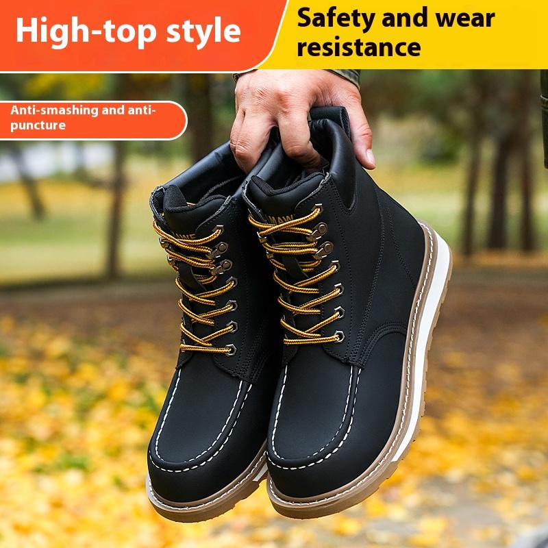 Hombre Steel Toe Work Boots Construction Safety Boots Men Indestructible Anti-smash Stab-resistant Safety Shoes Botas Para