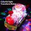 Set de tren electric Tren de viteză electric transparent cu muzică jucărie rotativă ușoară Copii s