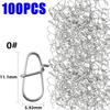 100/200PCS Stainless Steel Fishing Snap Hooked Snap Pin Fastlock Clip Accessorie Tackle for Barrel Swivel Lure Hook Fishing Tool
