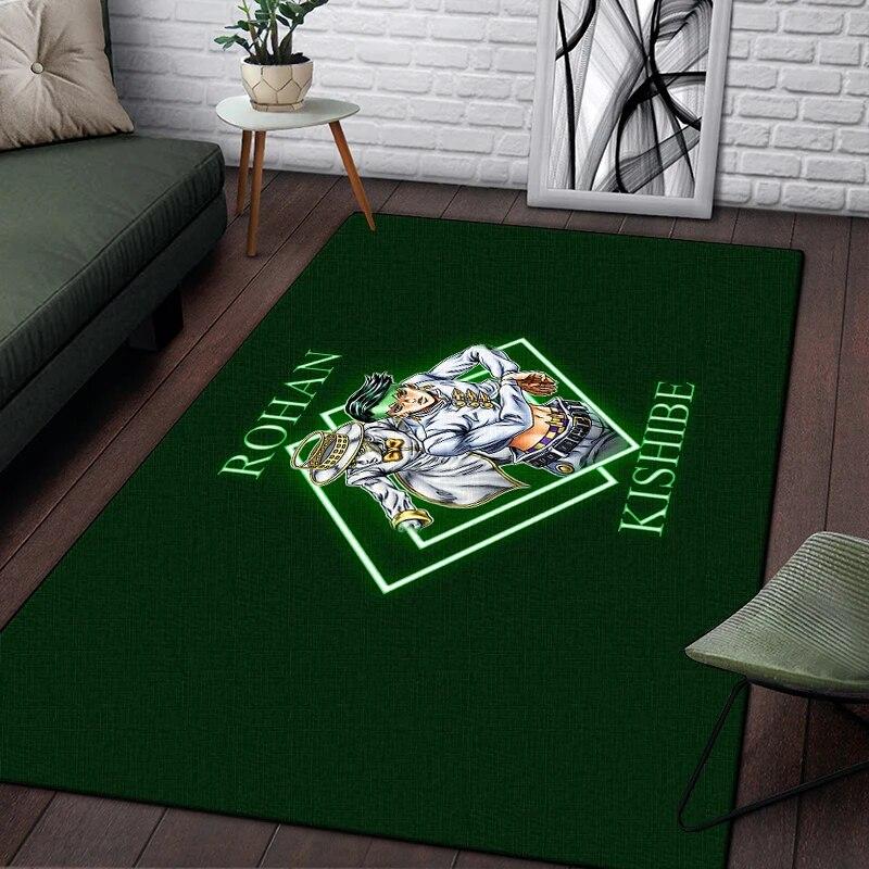 Jojo Anime Beautiful Painting Carpet for Living Room Large Area Rug Black Soft Carpet Home Decoration Mats Boho Rugs Picnic