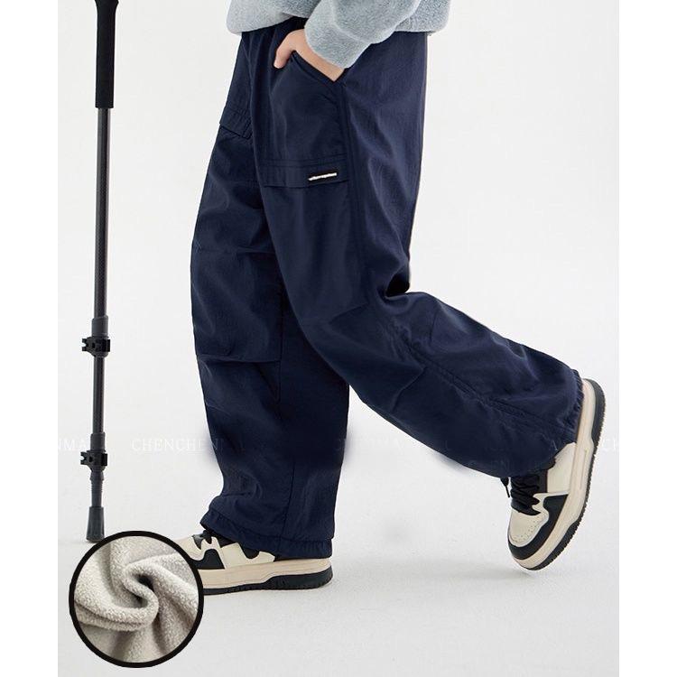 Pantaloni da Sci Foderati in Pile per Bambini, Abbigliamento Sportivo Invernale Antivento e Impermeabile per Ragazzi e Ragazze