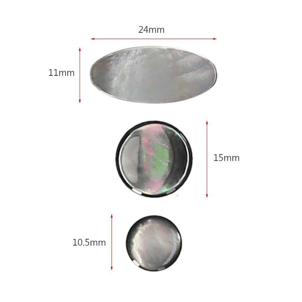 9pcs Saxophone Buttons Shell Material Set of 9pcs Sax Key Buttons for Alto Saxophone